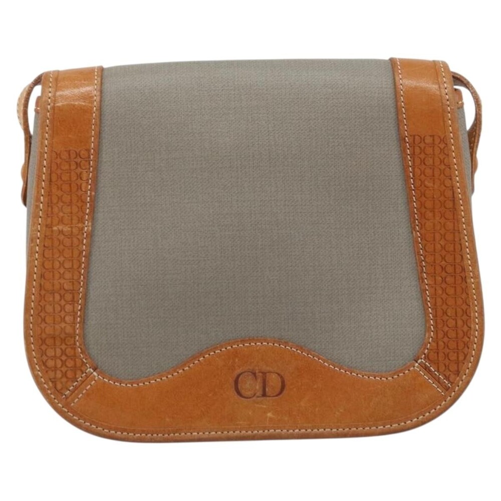 Christian Dior CD Shoulder bag Canvas and Leather
